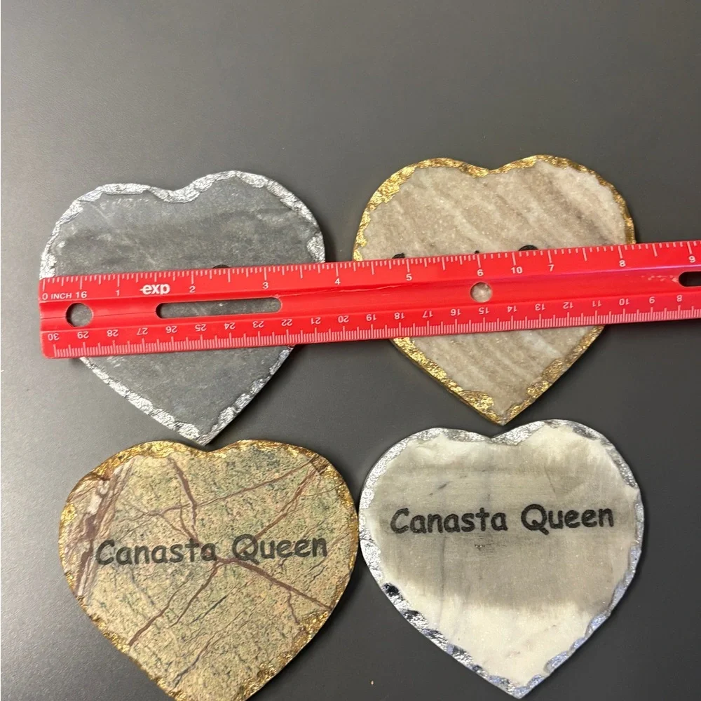 Canasta Queen Marble Coasters Inspired Generations, Set of 4